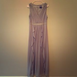 Grey, Beaded Bridesmaids Dresd